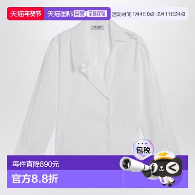 1h可退 潮奢 The Attico 女士 白色不对称棉质衬衫 260WCH0004CCC