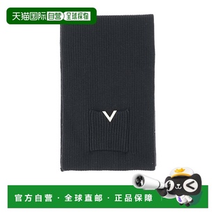 黑色 VALENTINO AW2024 WET00ZSUK0NO 徽标围巾配饰 女士围巾
