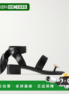 1h可退 潮奢 The Row 女士 松紧带精饰皮质凉鞋 F1498L74B