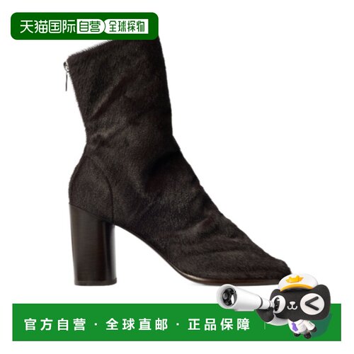 LEMAIRE 女士靴子 FO0216LL0223BR490 AW2026 深棕色高跟踝靴