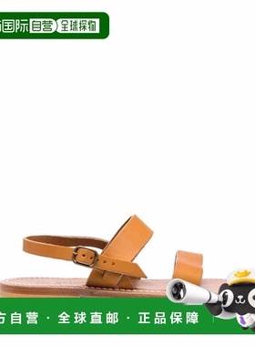 1h可退 潮奢 K.JACQUES 女士 St Tropez 皮质棕色凉鞋 0C20007BAR