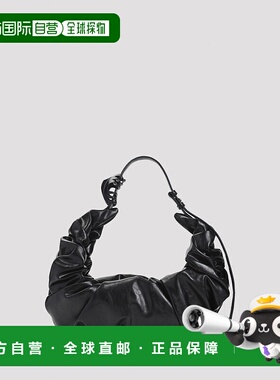 DIESEL 女士单肩包 X10478P8657T8013 AW2025 黑色 Grab-D Hobo L