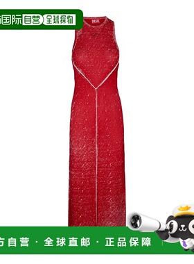 DIESEL 女士连衣裙 A188810IKCL42A AW2025 红色 圆领连衣裙