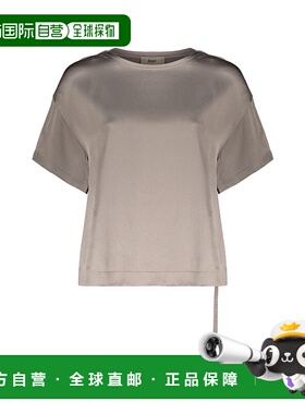 HERNO 女士T恤 JG000194D125462720 AW2023 短袖圆领灰色T恤