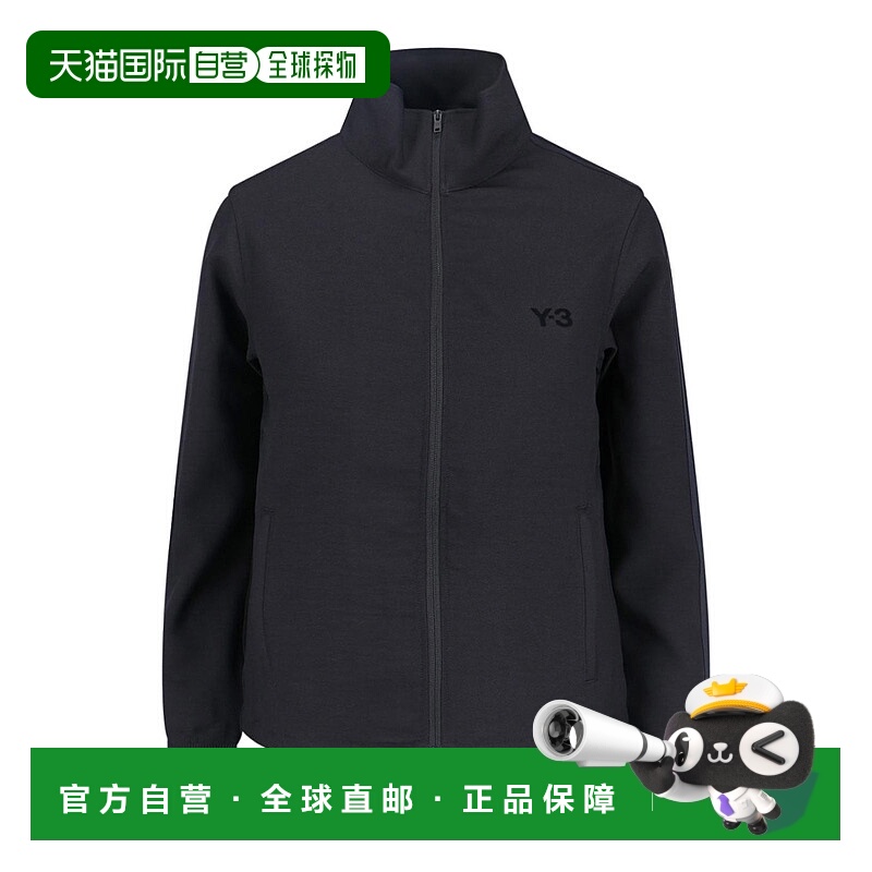 1h可退 Y-3 女士卫衣 JV6773 AW2025 黑色 Zip Logo Sweatshirt