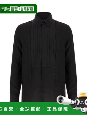 GIVENCHY 男士衬衫 BM613C14M8001 SS2025 黑色 长袖衬衫