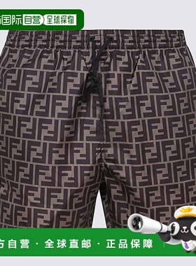 FENDI 男士短裤 FXB077A79FF13IZ CO 棕色 SWIMWEAR