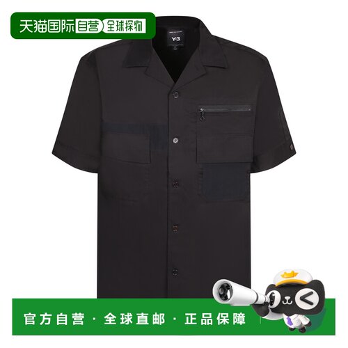 Y-3 男士衬衫 KH0417 SS2026 黑色 Short sleeves. Classic colla