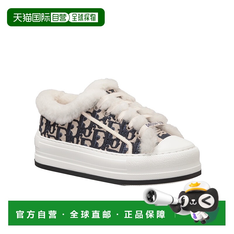 1h可退 DIOR 女士运动鞋 KCK398OCHS56B SS2024 白色 低帮休闲运