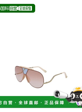 CHLOÉ 女士眼镜 CE154SMETAL665 AW2024 粉红色 圆形太阳镜