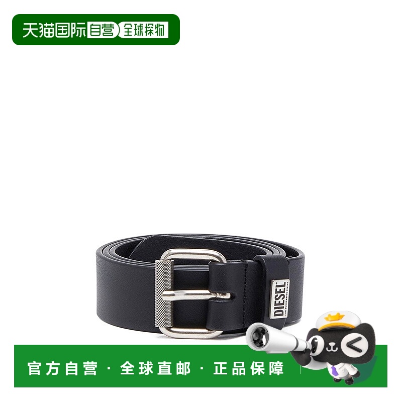 1h可退 DIESEL 男士腰带 X09798PR227T8013 AW2025 黑色 Black Be