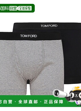 1h可退 潮奢 Tom Ford 汤姆 福特 男士 灰色黑色棉质内裤(2件套)