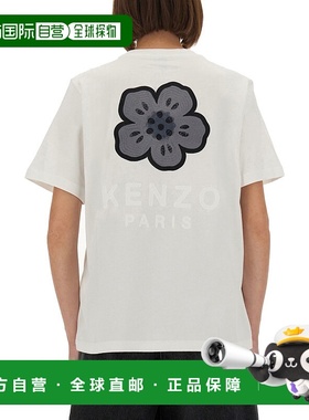KENZO 女士T恤 FF62TS5564SG02 AW2025 白色 T-shirt with patch
