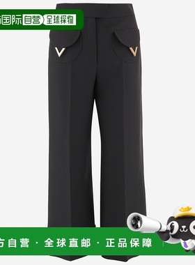 VALENTINO 女士休闲裤 SS2026  8B3RB7251CF0NO黑色阔腿裤