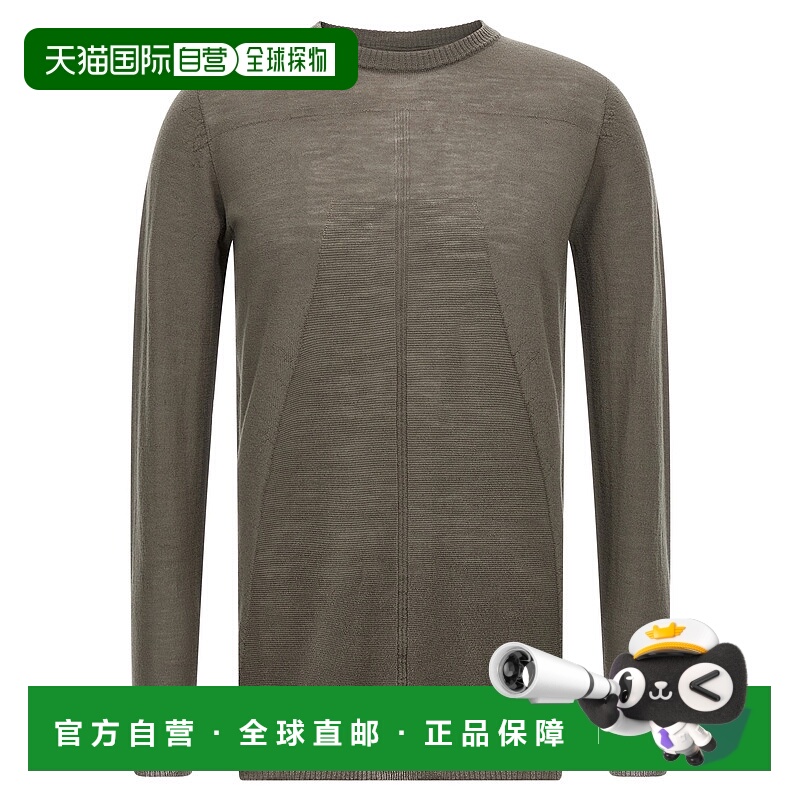 1h可退 RICK OWENS 男士针织衫 RU02E1622ML34 AW2025 灰色羊毛