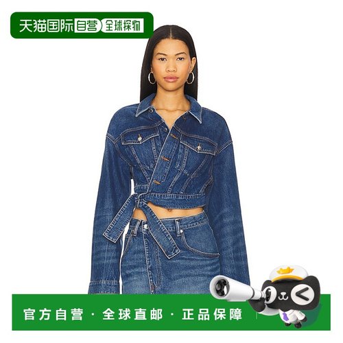 1h可退 潮奢 Alexander Wang 亚历山大 王 女士 裹身机车夹克 4DC