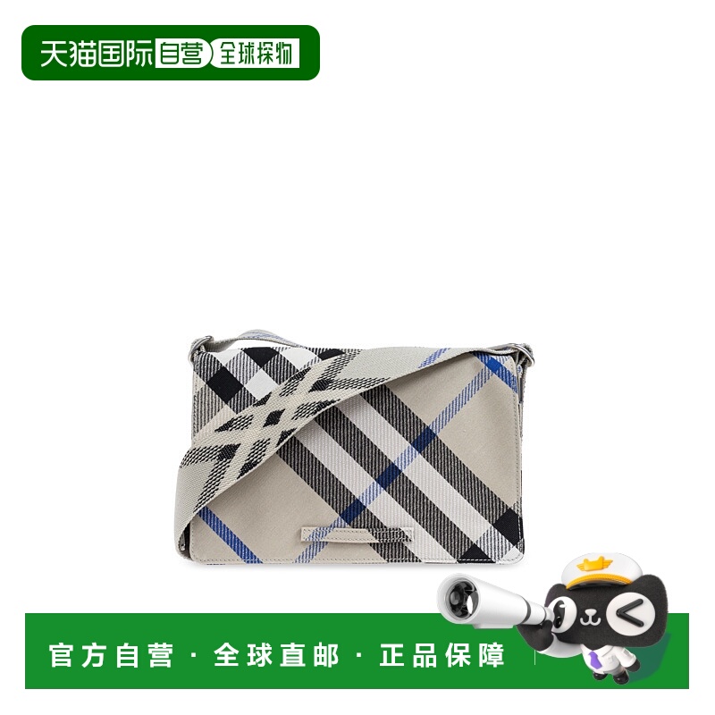 1h可退 BURBERRY 男士单肩包 8092604A3888LICHEN CO 灰色 ?Trenc