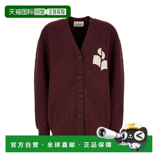 潮奢 紫红色弹力棉混纺针织开衫 ISABEL 女士 25PC MARANT 1h可退