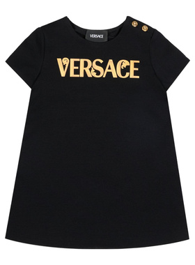 1h可退 VERSACE 男童T恤 10231351A171302B130 SS2026 黑色
