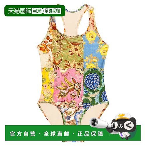 1h可退 潮奢 ZIMMERMANN 女童 Junie 花朵工字背泳衣童装