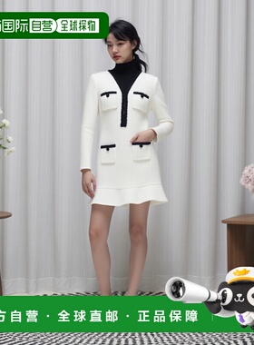 1h可退 SELF-PORTRAIT 女士连衣裙 RS25087SW SS2025 白色 V领迷