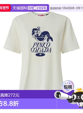 PINKO 女士T恤 105526A33NZE1 SS2026 STREPITOSO 女装 白色 T恤
