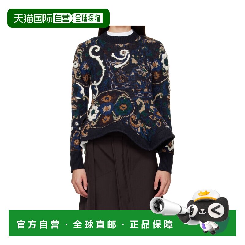 1h可退 SACAI 女士针织衫 2507984201 AW2025 花色 圆领毛衣
