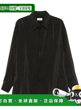 LEMAIRE 男士衬衫 SH1180LF1308BR507 SS2025 黑色