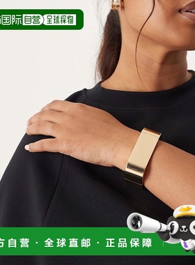 1h可退 潮奢 ASOS 女士 椭圆形形状设计色调手镯(金色)配饰