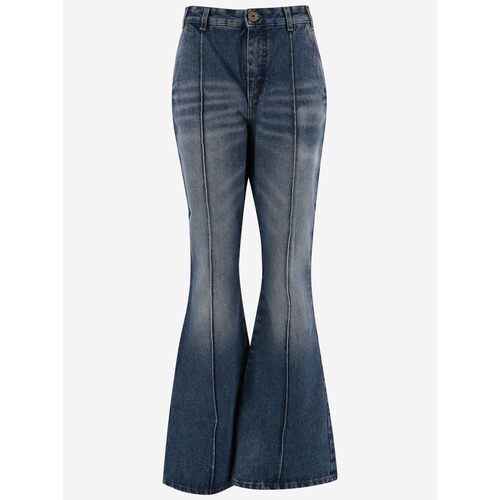 1h可退 BALMAIN 女士牛仔裤 BF1MJ075DD646FF AW2023 蓝色