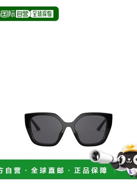 PRADA 女士太阳镜 PR24XS1AB5Z1A SS2024 黑色 徽标猫眼框太阳镜