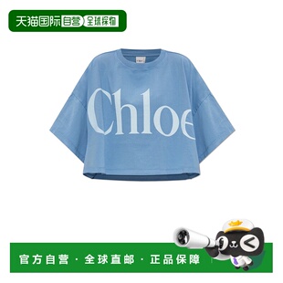 CHLOÉ 女士T恤 CH25AJH0918340Q AW2025 蓝色 T-Shirt Cropped In