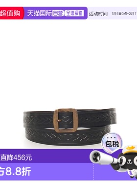 DSQUARED2 男士腰带 BEM0673M916 AW2025 黑色 Braided Leather B