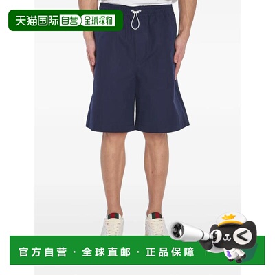 GUCCI 男士短裤 814619ZAJP14294 SS2025 BERMUDA 蓝色休闲裤