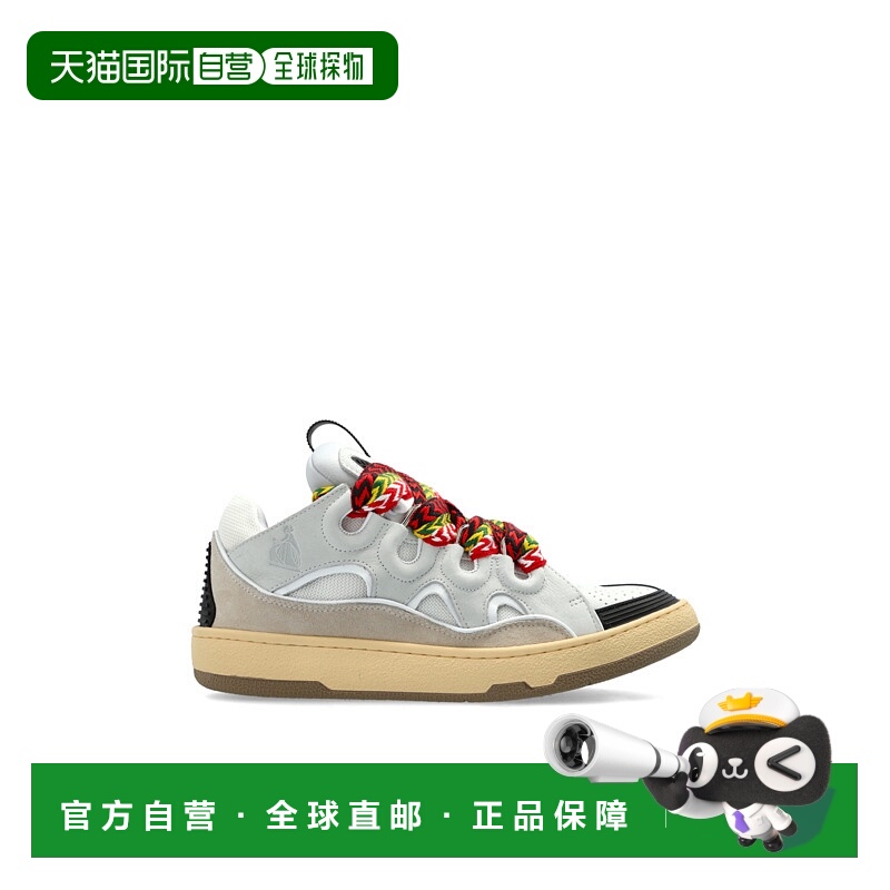 1h可退 潮奢 Lanvin 朗雯 男士 CURB 绒面革皮质运动鞋 FUSKDK12D