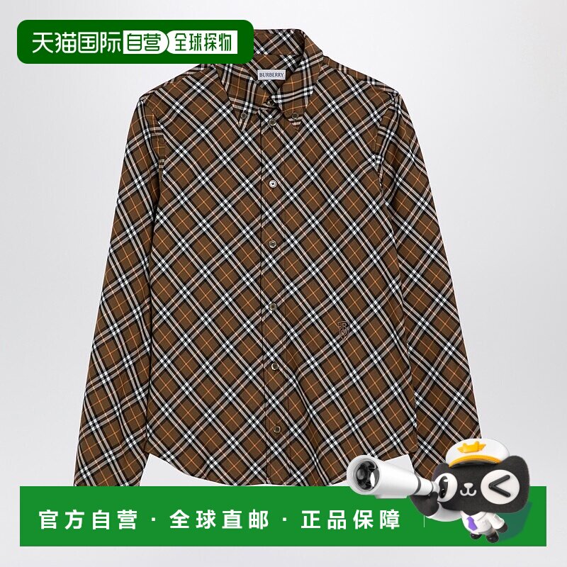 1h可退 潮奢 Burberry 巴宝莉 女士 OXID-COLOURED 格纹棉质衬衫