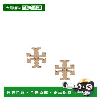 TORY BURCH 女士耳饰 11165504720 CO 金色 logo stud earrings