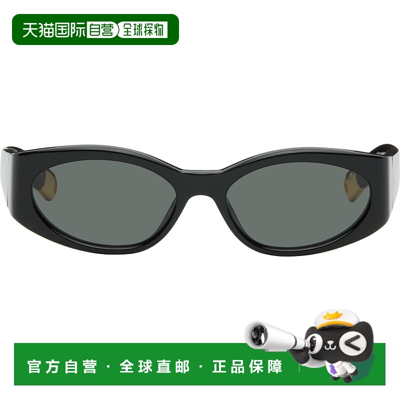 1h可退 潮奢 Jacquemus 男士 黑色 The Ovalo 太阳镜 JAC4C1SUN