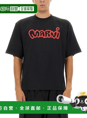 MARNI 男士T恤 HUMU0223WPUSCY53LON99 AW2025 黑色男装