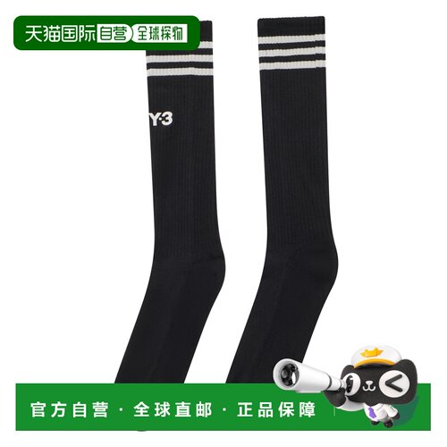 Y-3 男士袜子 KD0204BLACK AW2026 黑色 Knee-high socks with st