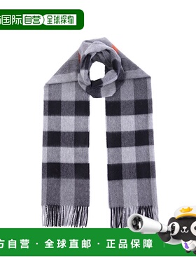 BURBERRY 女士围巾 3942874 灰色 Check Scarf博柏利