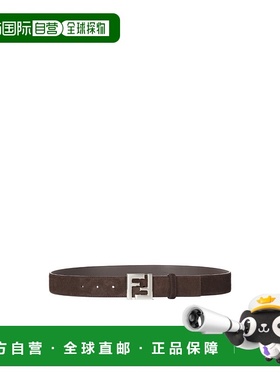 FENDI 男士腰带 7C0550AUGSF1TQE CO 深棕色 BELT FISSA BOMB CRO