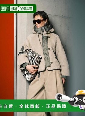 1h可退 潮奢 ASOS 女士 borg snorkel 设计连帽大衣(卡其色)