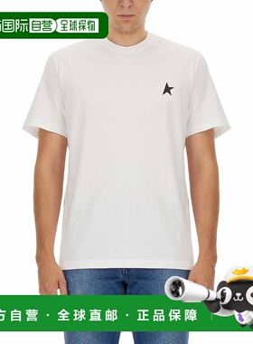 1h可退 潮奢 GOLDEN GOOSE 男士 白色印花 T 恤 GMP01220P000593