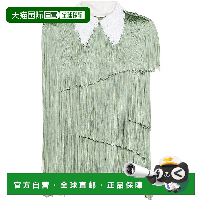 1h可退 PRADA 女士衬衫 P910MSOOO14XCF0AQI AW2025 绿色 Tops