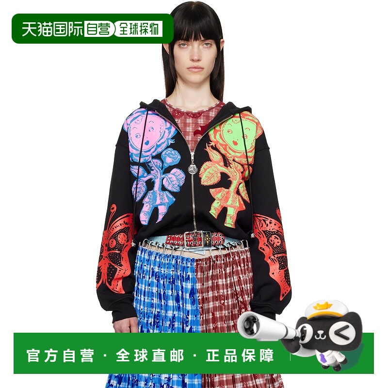 1h可退 潮奢 Chopova Lowena 女士 黑色 Double Rose Bud Zip 连