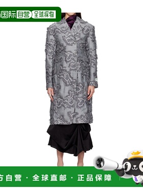 GANNI 女士外套 W0400MOCKINGBIRD AW2025 灰色 羊毛混纺大衣