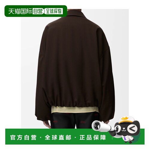 LOEWE 女士夹克 S359Y02XHT3100 AW2026 深棕色 羊毛休闲夹克