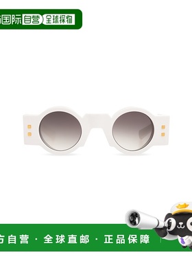 BALMAIN 男士眼镜 BPS159C4200 SS2024 白色 圆框太阳镜