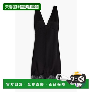 潮奢 女士 Saint 圣罗兰 蕾丝边真丝缎迷你连衣裙 Laurent 1h可退